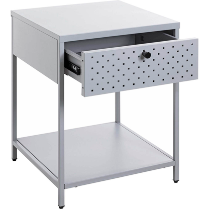 HAKU Möbel Konsole Nachttisch rechteckig Metall grau 40,0 x 40,0 x 53,0 cm, 1 St. >> büroshop24