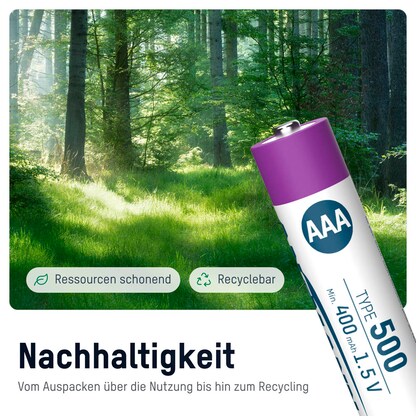 Artikelbild 10 für 4 ANSMANN USB-Akkus mit Ladekabel 500 Micro AAA 400 mAh, Artikelnummer 173939