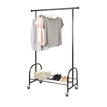 WENKO Teleskop-Garderobe Profi 50696100 schwarz Metall 121,0 x 185,0 cm, 1 St. >> büroshop24