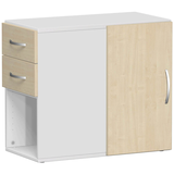 Artikelbild 1 für geramöbel Flex Standcontainer lichtgrau, ahorn 2 Auszüge 80,0 x 42,0 x 72,0 cm, Artikelnummer 876502