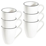 Artikelbild 1 für 6 ID Fine Kaffeebecher Modest Black Alzar weiß 0,3 l, Artikelnummer 634026