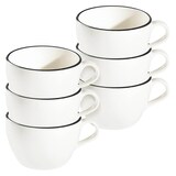 Artikelbild 1 für 6 ID Fine Kaffeetassen Modest Black Alzar weiß 0,3 l, Artikelnummer 634127