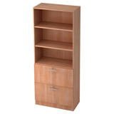Artikelbild 1 für HAMMERBACHER Regalschrank Prokura, V7300/N/N/RE nussbaum 80,0 x 42,0 x 200,4 cm, Artikelnummer 970855
