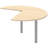 Artikelbild 1 für röhr Anbautisch höhenverstellbar Techno ahorn, silber freiform 130,0 x 128,0/65,0 x 68,0 - 82,0 cm, Artikelnummer 223851