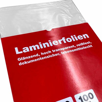 100X Laminierfolien Din A4 Mit Abheftrand / Filex - WPRR