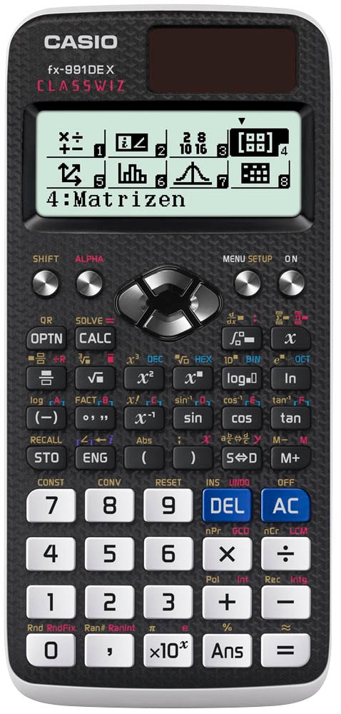 Casio Fx-87DE X Calculator With WYNGS Protective Case – German Model, Extended 5-Year Warranty