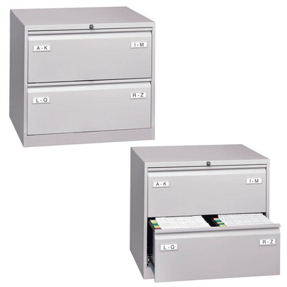 Artikelbild 1 für BISLEY LIGHT Hängeregistraturschrank lichtgrau 2 Schubladen 80,0 x 62,2 x 71,1 cm, Artikelnummer 955724