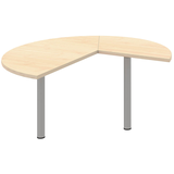 Artikelbild 1 für röhr Anbautisch höhenverstellbar Techno ahorn, silber freiform 130,0 x 128,0/65,0 x 68,0 - 82,0 cm, Artikelnummer 223899