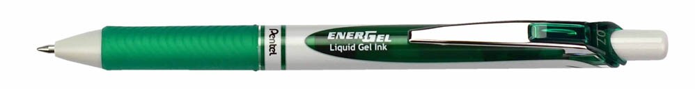 Pentel EnerGel Deluxe RTX Gelschreiber, 0,7 mm Metallspitze, grüne Tinte, je 1 Stück (BL77-D Pentel EnerGel Deluxe RTX Gelschreiber, 0,7 mm Metallspitze, grüne Tinte, je 1 Stück (BL77-D