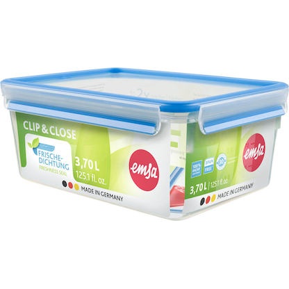 emsa Frischhaltedose CLIP & CLOSE 11,0 cm hoch transparent 3,7 l, 1 St. >> büroshop24