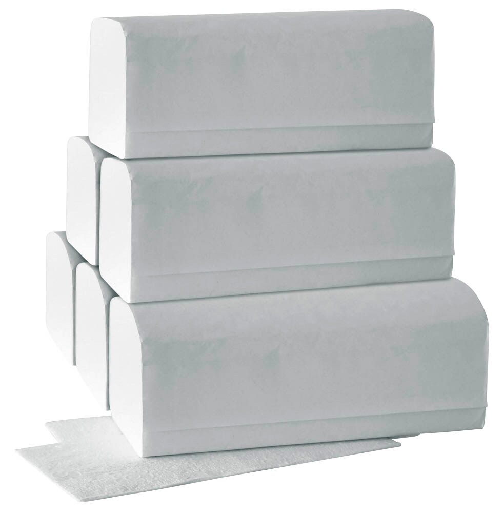 Produktbild von SCHÄFER SHOP Papierhandtücher Zick-Zack-Falzung – 5000 Blatt, 1-lagig, 25x23 Cm, Saugfähig, Natur
