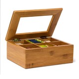Artikelbild 1 für relaxdays Teebox braun 22,0 x 16,0 cm, Artikelnummer 471504