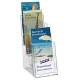 Helit Présentoir Murale PLACATIV 6xA4 Paysage - 956x280x59mm - Transparent - Aluminium