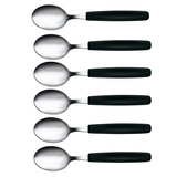 Artikelbild 1 für 6 VICTORINOX Löffel silber, schwarz glänzend, Artikelnummer 683767