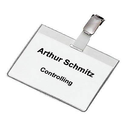 Artikelbild 6 für 25 DURABLE Namensschilder mit Clip 9,0 x 6,0 cm, Artikelnummer 112169