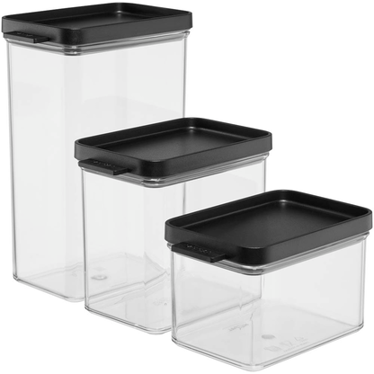 MEPAL Vorratsdosen-Set Omnia schwarz 0,7/1,1/2,0 l, 1 Set >> büroshop24