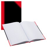 Artikelbild 1 für Bantex Notizbuch Chinakladde DIN A4 kariert, schwarz/rot Hardcover 192 Seiten, Artikelnummer 429314