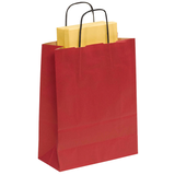 Artikelbild 1 für 50 VP Papier-Tragetaschen Toptwist rot 24,0 x 31,0 cm, Artikelnummer 228858