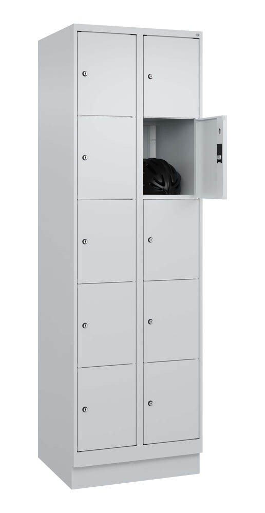 Schließfachschrank 10 Fächer Fächerschrank Spind lichtgrau Schließfachschrank 10 Fächer Fächerschrank Spind lichtgrau
