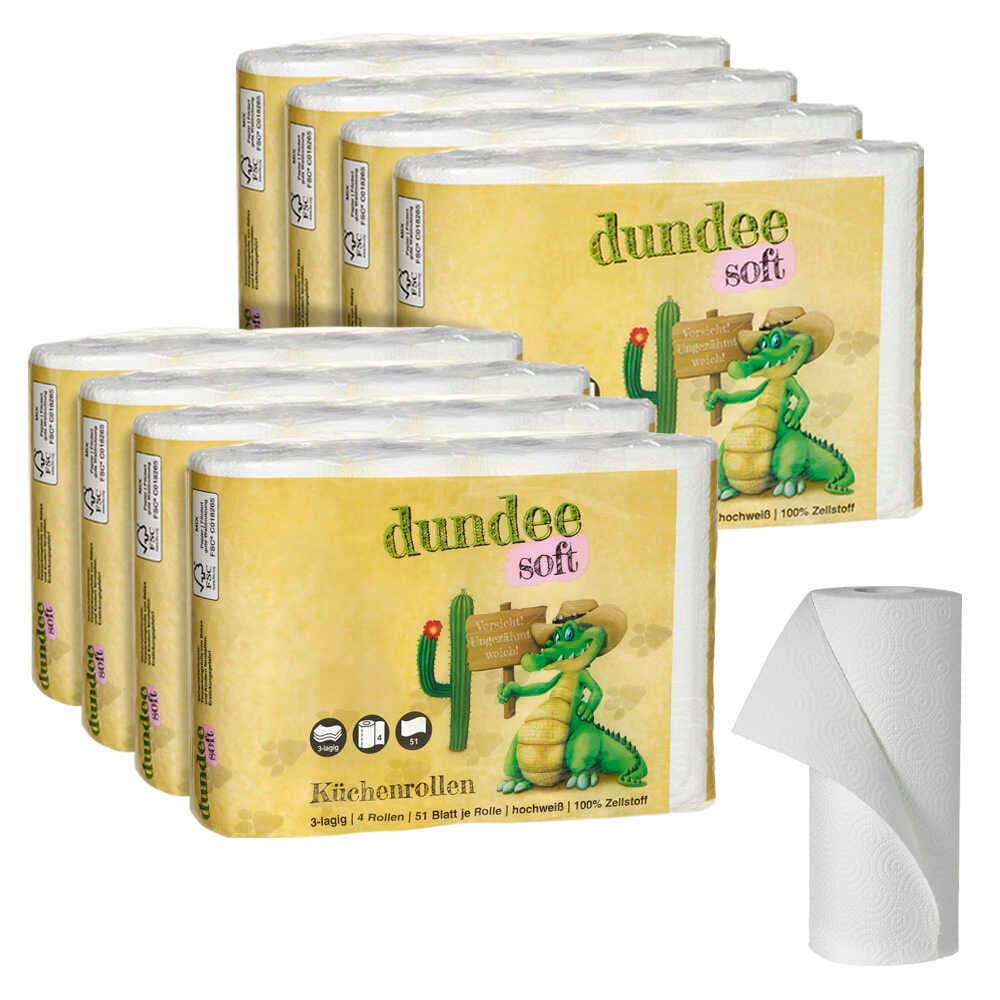 AKTION: dundee Küchenrollen 3-lagig, 32 Rollen