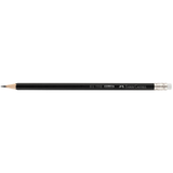 Artikelbild 1 für FABER-CASTELL 1112 Bleistifte HB schwarz mit Radierer, 12 St., Artikelnummer 491076