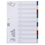 Artikelbild 1 für DURABLE Ordnerregister Vollformat blanko blau, gelb, rot, grün, grau 10-teilig, 1 Satz, Artikelnummer 147207
