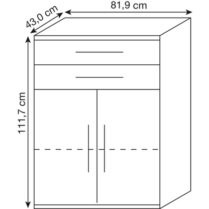 Artikelbild 2 für röhr Aktenschrank Techno, 019-320-7110-71-B1 ahorn 1 Fachboden 81,9 x 43,0 x 111,7 cm, Artikelnummer 431445