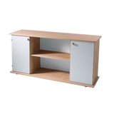 Artikelbild 1 für HAMMERBACHER Sideboard Prokura, VSB2T/N/S/SG nussbaum, silber 166,1 x 44,8 x 84,0 cm, Artikelnummer 978577