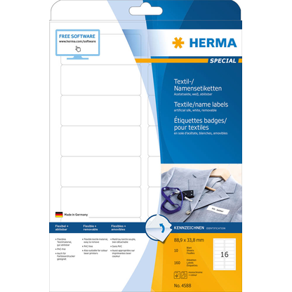 Artikelbild 2 für 160 HERMA Namensetiketten 4588 weiß 88,9 x 33,8 mm, Artikelnummer 782134