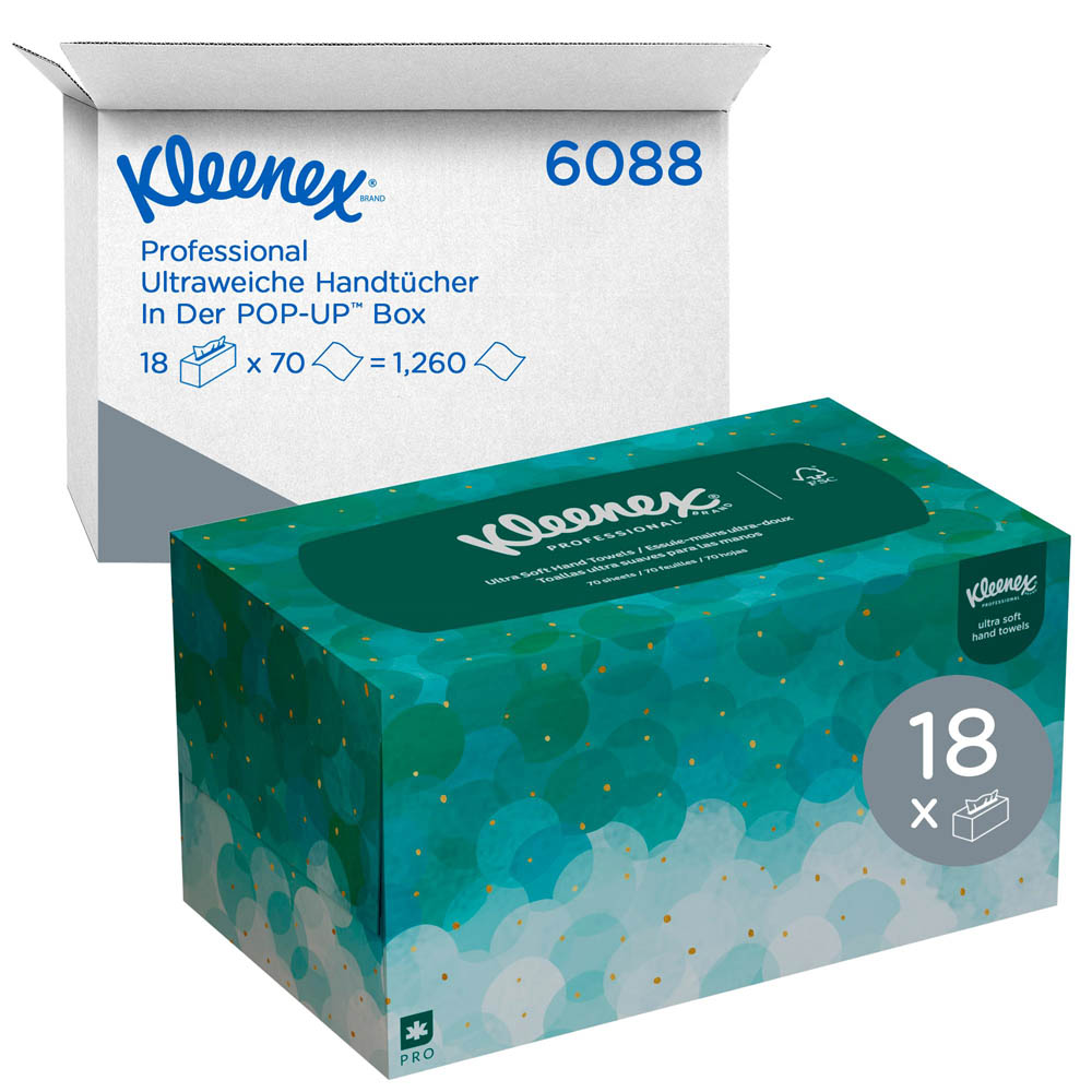 Kleenex Ultra Soft Essuie-mains Enchevêtrés Pop-Up 1126 - 18 Paquets De