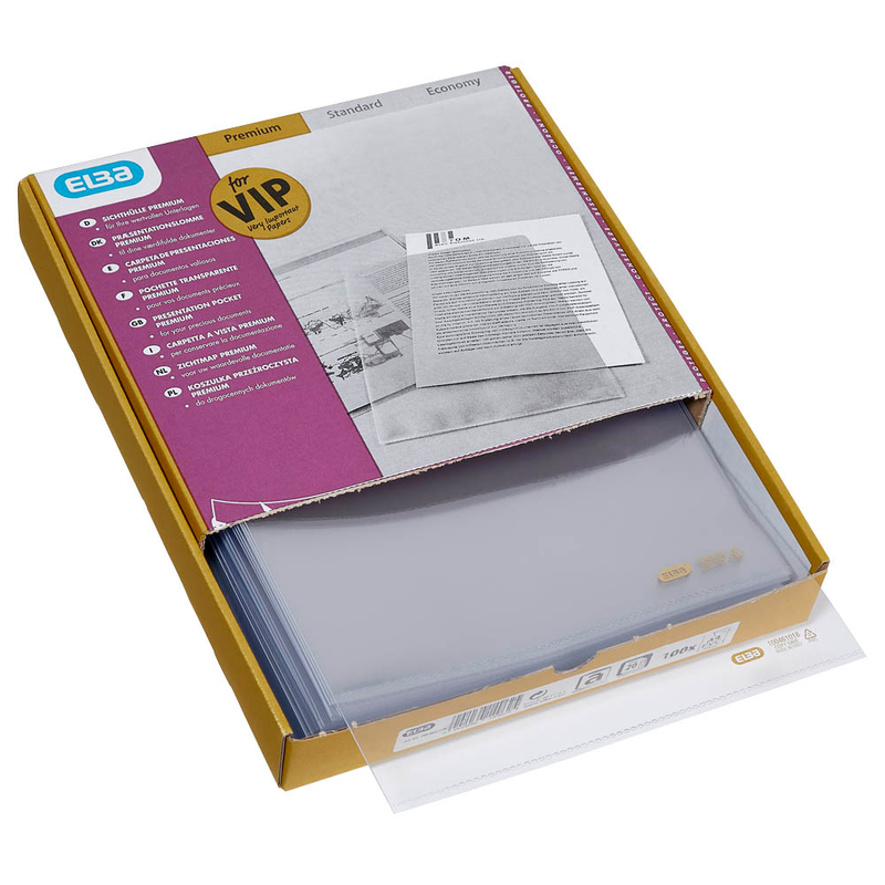 Office Products Prospekthüllen, pp, a4, kristall, 30 mic, 100 stück