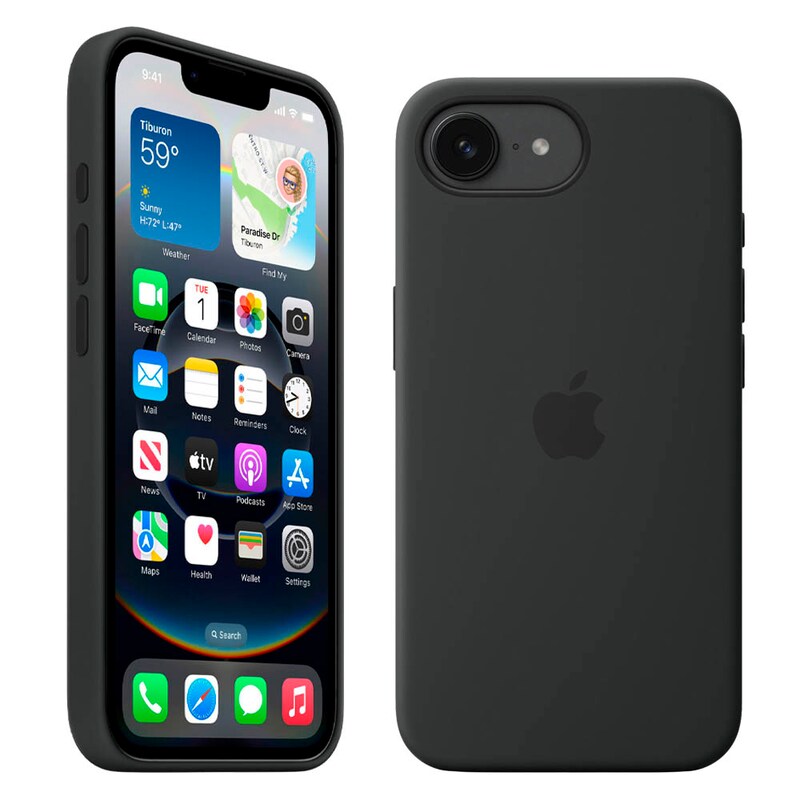 Apple Silikon Handyhlle fr Apple iPhone 16e schwarz >> broshop24