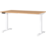 Artikelbild 1 für GERMANIA JET höhenverstellbarer Schreibtisch grandson-eiche rechteckig, T-Fuß-Gestell weiß 140,0 x 80,0 cm, Artikelnummer 324139