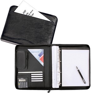 Alassio Konferenzmappe Reggio schwarz 36X28X5cm mit 4 Lochsystem