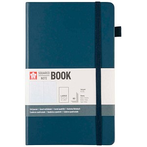 8712079544485 - Notizbuch ca A5 kariert dunkelindigo Hardcover 160 Seiten 1 St