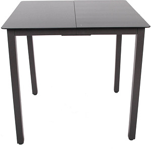 4051814377921 - Gartentisch aus Glas und Aluminium Esstisch ca H 73 x B 80 x T 80 cm Anthrazit Balkontisch Gartenmöbel 4051814377921 - Gartentisch aus Glas und Aluminium Esstisch ca H 73 x B 80 x T 80 cm Anthrazit Balkontisch Gartenmöbel