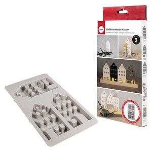 4006166935688 - Gießform Silikon Nordic Häuser grau