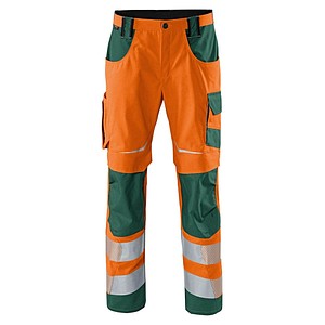 4053813368849 - Arbeitshose REFLECTIQ Warnschutz Unisex warnorange moosgrün Größe 29 4053813368849 Kübler