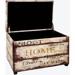 4001070529220 - Sitztruhe 52922 Motiv Schriftzug Holz 580 cm  4001070529220 HAKU Möbel