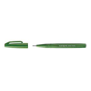 4902506365026 - Kalligrafiestift Sign Pen Brush - Pinselspitze olivgrün 4902506365026 SES15C-D2X