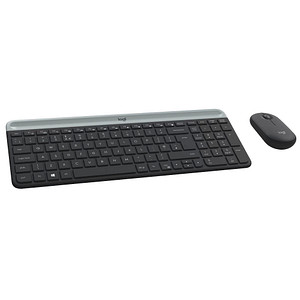 Logitech MK470 Slim Combo Tastatur-Maus-Set kabellos schwarz