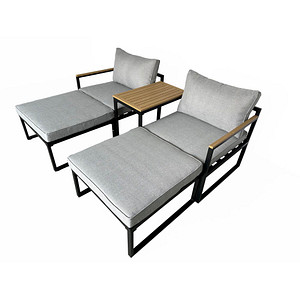 4005437319905 - Loungegruppe Retiro grau schwarz Metall 11-teilig 4005437319905 greemotion