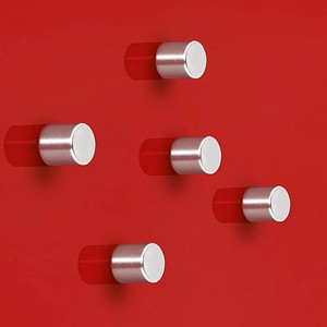 4004360794414 - Neodym Magnet C5 Strong (ø x h) 10 mm x 10 mm Zylinder Silber 5 St BA700 - Sigel