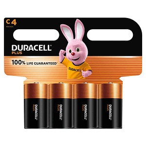 Duracell - Plus - Alkali-Mangan Batterien - Baby C - 1,5 V - 4 Stück