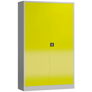 4061815550155 - Metallschrank abschließbar Flügeltürenschrank 1945 x 1200 x 420 mm ral 7035 1018 lichtgrau zinkgelb - gelb 4061815550155 - Metallschrank abschließbar Flügeltürenschrank 1945 x 1200 x 420 mm ral 7035 1018 lichtgrau zinkgelb - gelb