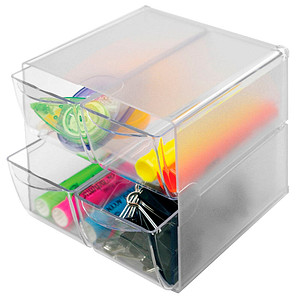 Deflecto "Cube" Aufbewahrungsbox transparent 15,3 x 15,3 x 18,2 cm