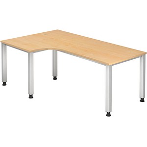 Akandia höhenverstellbarer Schreibtisch ahorn L-Form