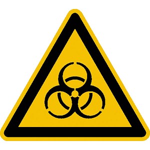 SafetyMarking® Warnaufkleber "Warnung vor Biogefährdung" dreieckig 10,0 x 10,0 cm