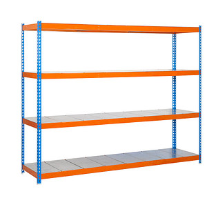 8435104946657 -  Schwerlastregal ECOFORTE 1504-4 457100047201544 orange blau 1500 x 450 x 2000 cm 8435104946657 Simon Rack