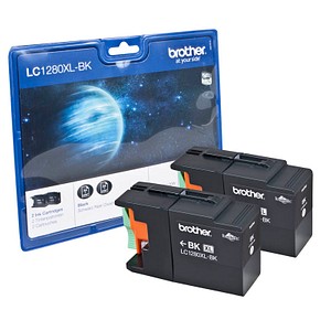 2 brother LC-1280XLBK schwarz Tintenpatronen 2 brother LC-1280XLBK schwarz Tintenpatronen